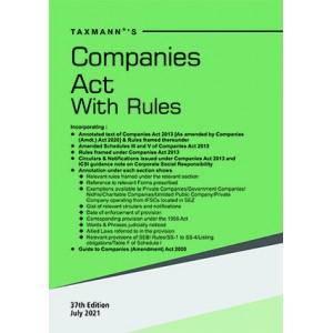 Taxmann's Companies Act with Rules (HardBound Pocket Edition) 